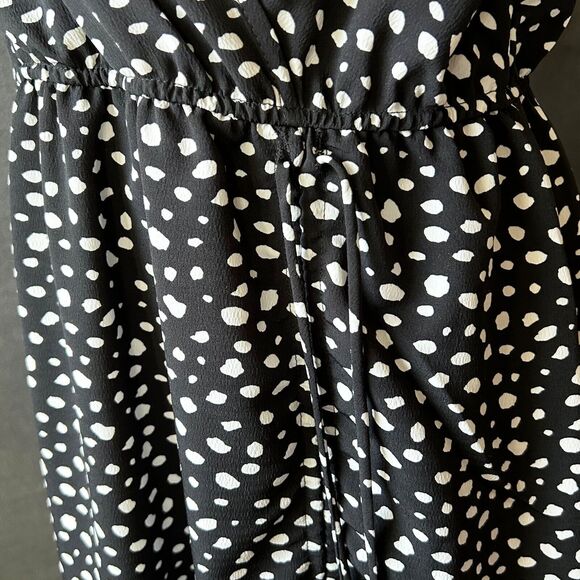 FSL Apparel Polka Dot Dress Sleeveless V-Neck Elastic Waist - Women's Size L - Picture 9 of 14